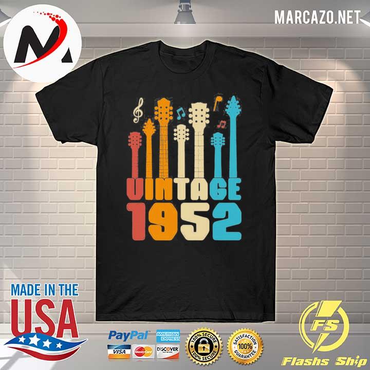 68th birthday vintage 1952 guitarist shirt