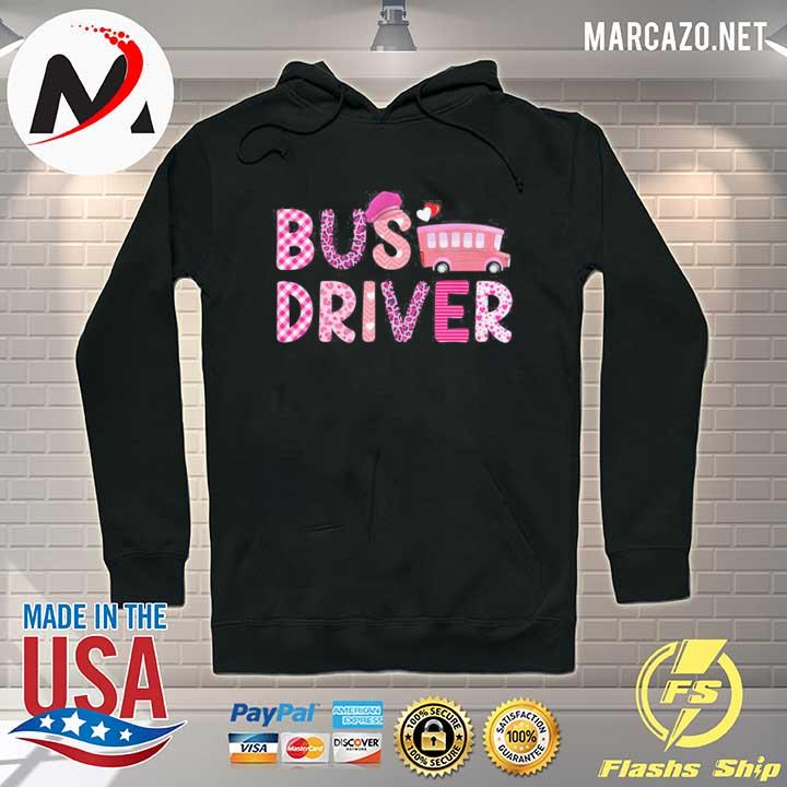 Love pink bus driver happy valentine day awesome funny ideas for man woman kids limited s Hoodie