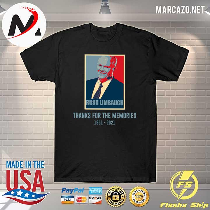 Rush Limbaugh Thank For The Memories 1951 - 2021 Shirt