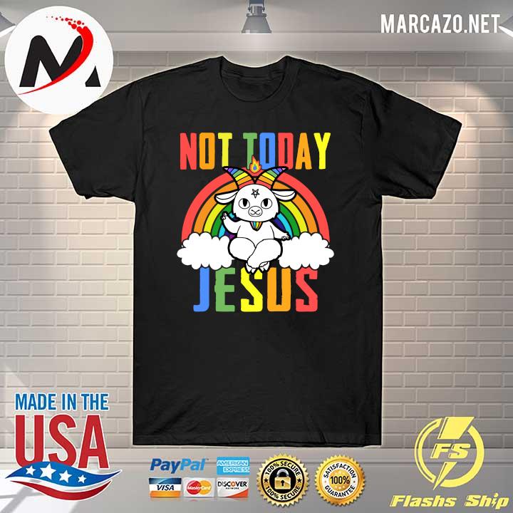 Satan Baphomet Lgbt Not Today Jesus Shirt