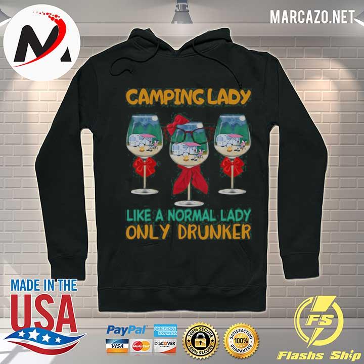 Wine Camping Lady Like A Normal Lady Only Drunker Hoodie