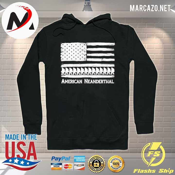 American neanderthal us flag for proud neanderthals Hoodie