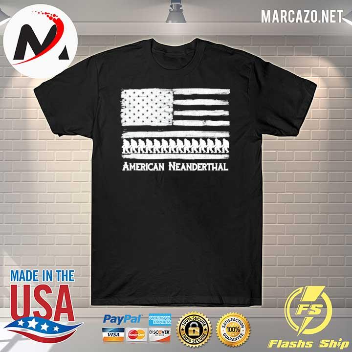 American neanderthal us flag for proud neanderthals shirt