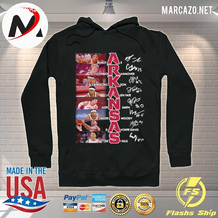 Arkansas Razorbacks team players basketball signatures Hoodie