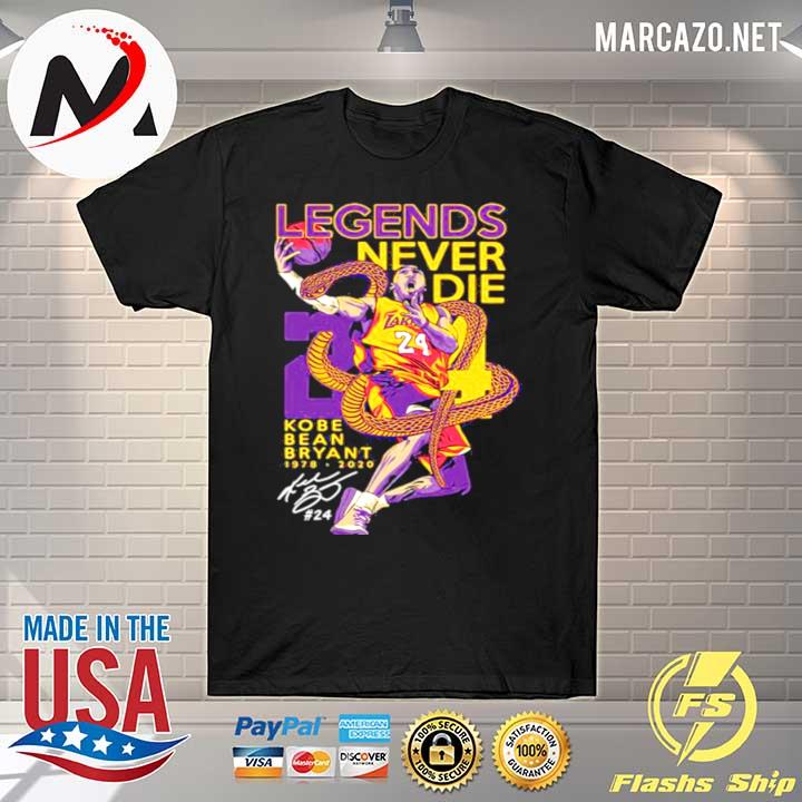 Legends Never Dire Kobe Bean Bryant 1978 2020 Signature Shirt