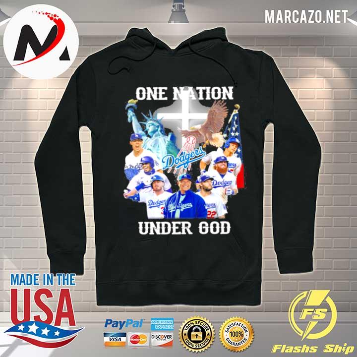 One Nation Dodgers Under God Shirt Hoodie