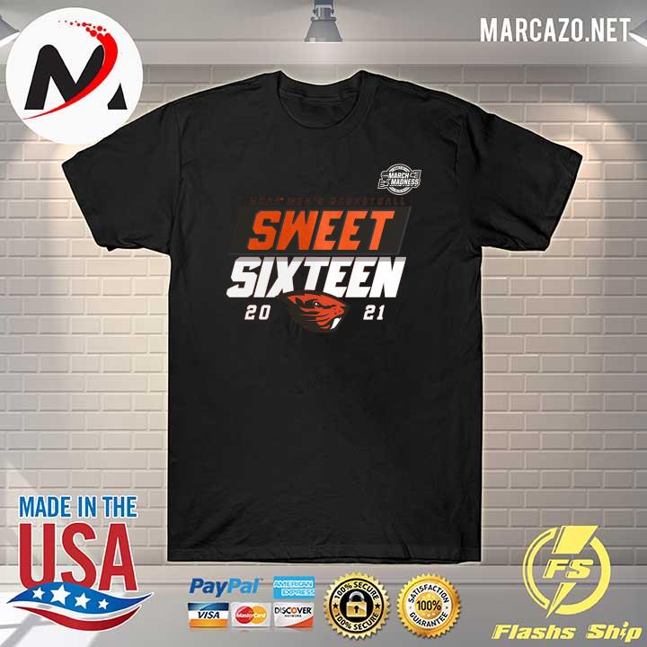 Oregon State Beavers 2021 NCAA Men's Basketball Tournament March Madness Sweet 16 Bound High Post T-Shirt