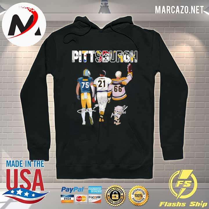 Pittsburgh Sports Pittsburgh Steelers Pittsburgh Pirates Greene Clemente Signatures Hoodie