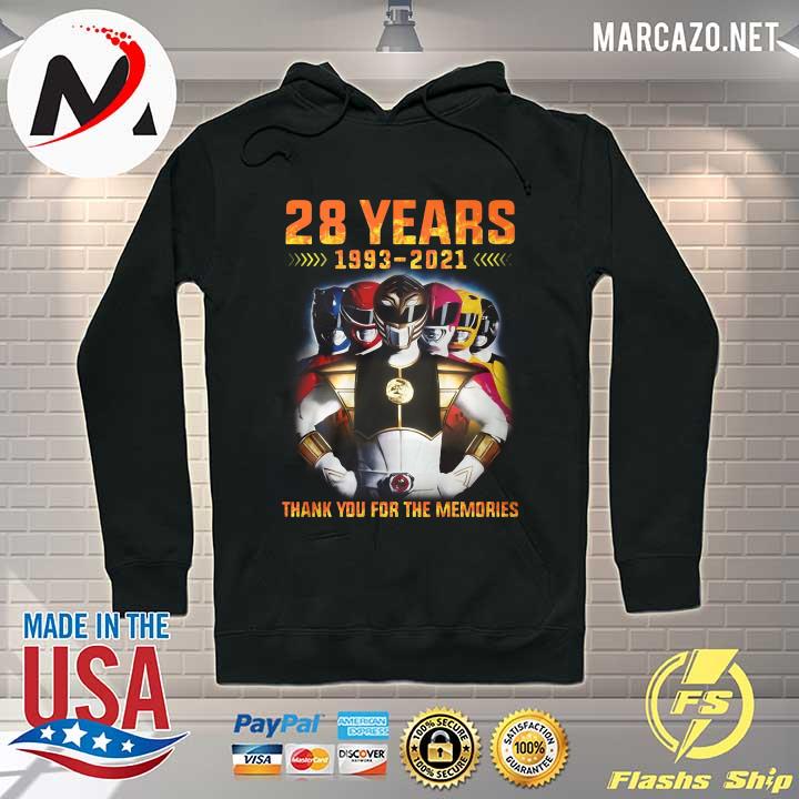 Power Ranger 28 Years 1993 - 2021 Thank You For The Memories Shirt Hoodie