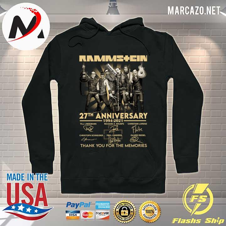 Rammstein 27TH Anniversary 1994 2021 thank You for the memories signatures s Hoodie