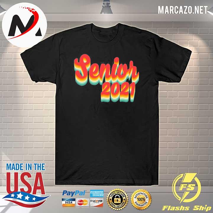 Senior 2021 retro vintage graduation shirt