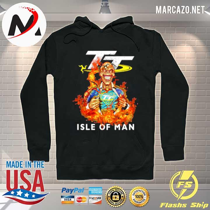 Skull Superman With Logo Isle Of Man Fire Shirt Hoodie