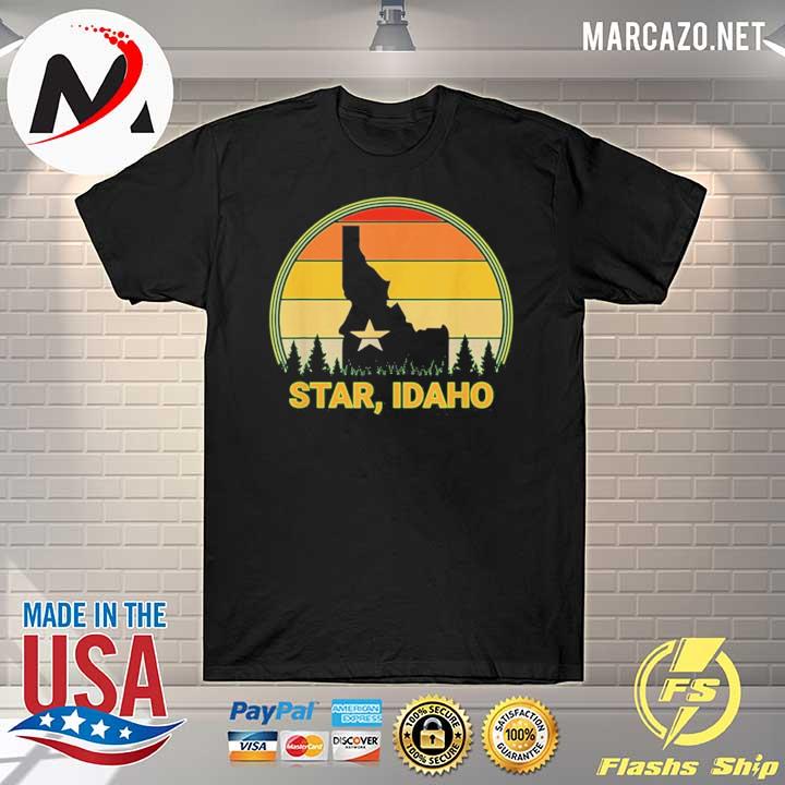 State of idaho retro vintage sunset star idaho shirt