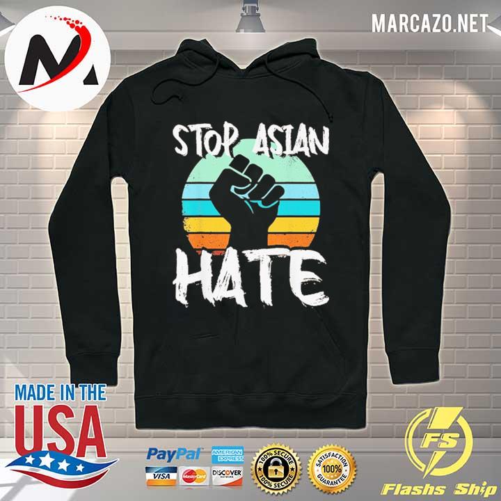 Stop asian hate vintage retro s Hoodie