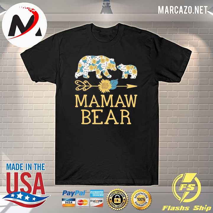 Sunflower mamaw bear grandma mother's day shirt