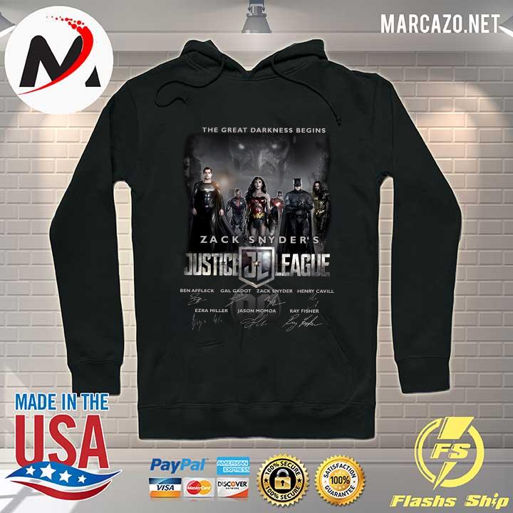 Trending The great Darkness begins Zack Snyder's Justice League signatures s Hoodie