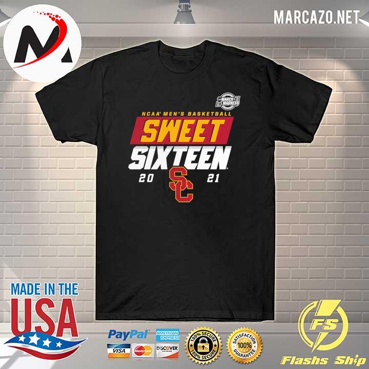 USC Trojans 2021 NCAA Men's Basketball Tournament March Madness Sweet 16 Bound High Post T-Shirt