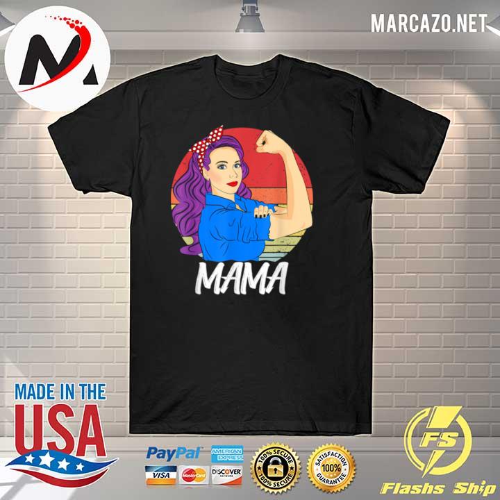 Vintage sunset retro mama shirt