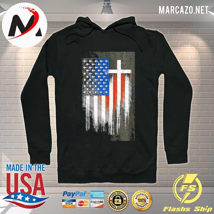 American flag crosses black s Hoodie