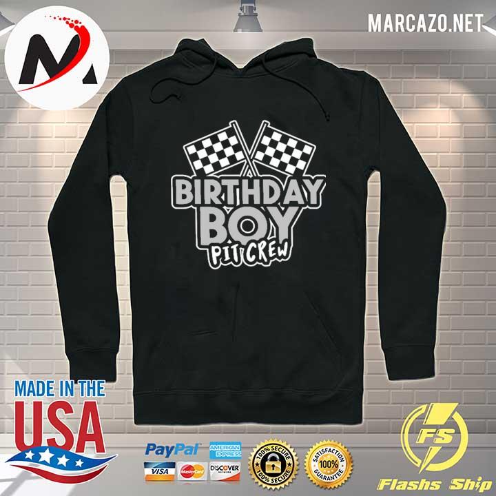 Birthday boy pit crew funny hosting car race party gift kids s Hoodie