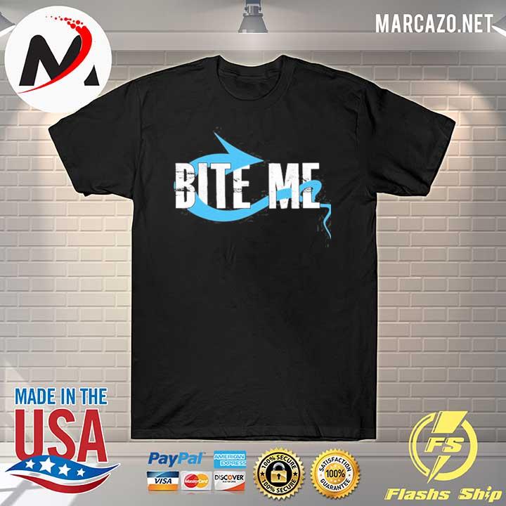 Bite me fishing bait hook funny fisherman gift shirt