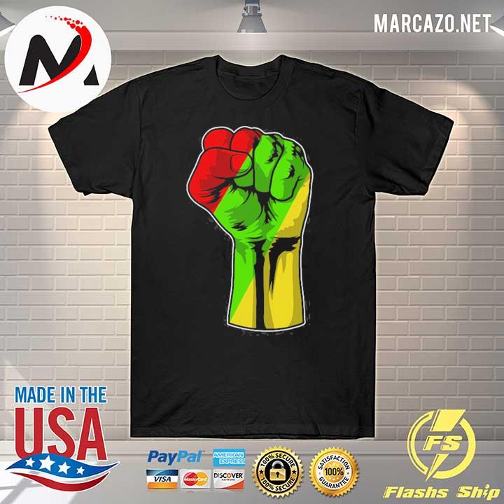 Black history fist african flag black pride shirt