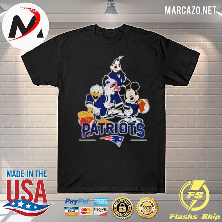 Disney characters mashup new england Patriots shirt