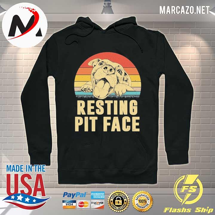 Funny Dog Pitbull Resting Pit Vintage Shirt Hoodie