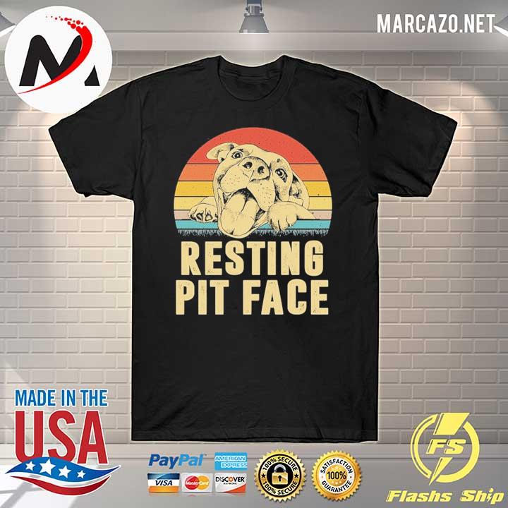 Funny Dog Pitbull Resting Pit Vintage Shirt