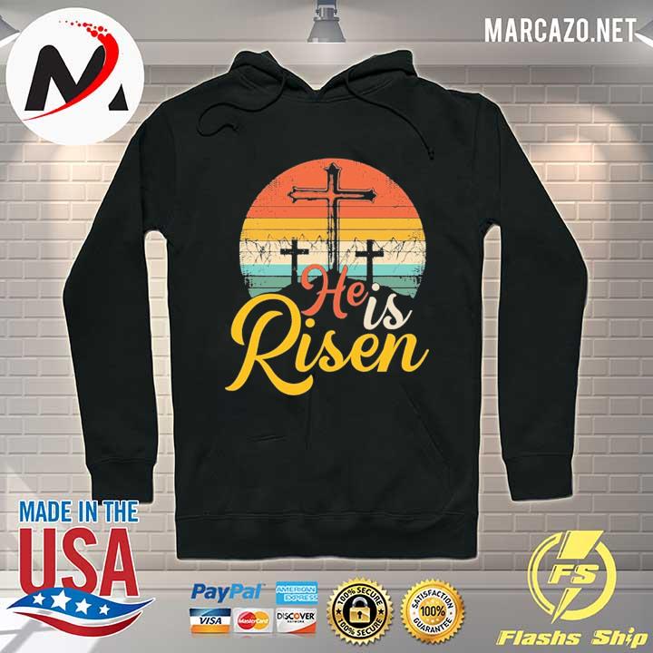 He is risen christian easter jesus vintage Hoodie