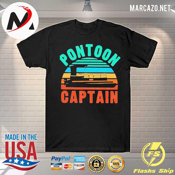 Premium pontoon captain boat owner boating vintage shirt