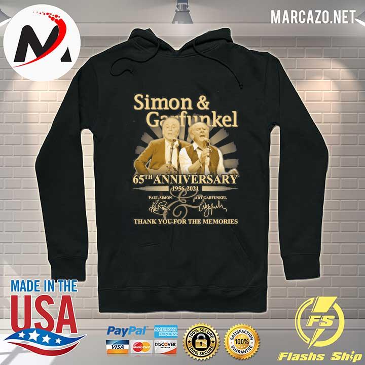 Simon And Garfunkel 65th Anniversary 1956 - 2021 Signatures Thank You For The Memories Shirt Hoodie