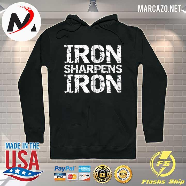 Vintage christian quote for mens groups iron sharpens iron zip Hoodie