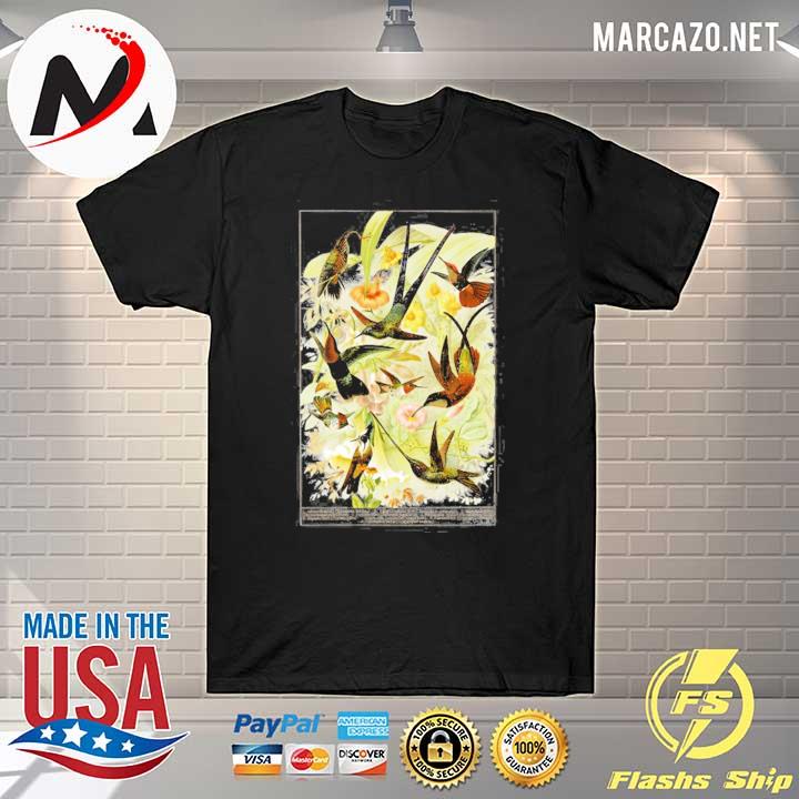 Vintage hummingbird ornithology hummingbird colorful shirt