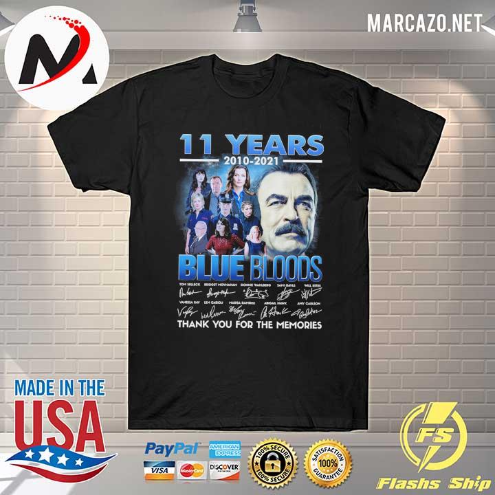 2021 11 Years 2010 - 2021 Blue Bloods Signatures Thank You For The Memories Shirt