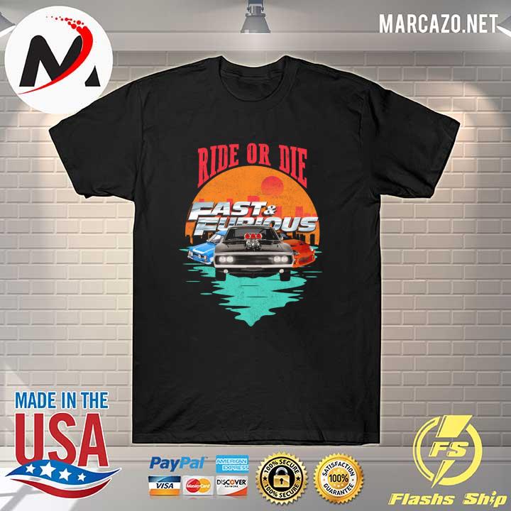 2021 Racing City Sunset Ride Or Die Fast And Furious Vintage Shirt