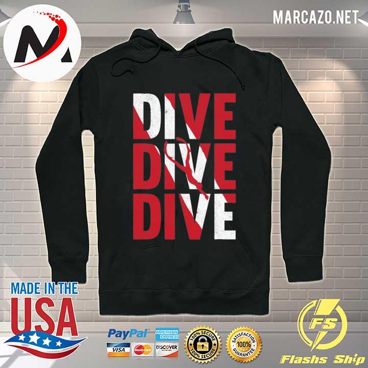 Dive underwater sCuba diving flag sCuba diver gift freediver Hoodie