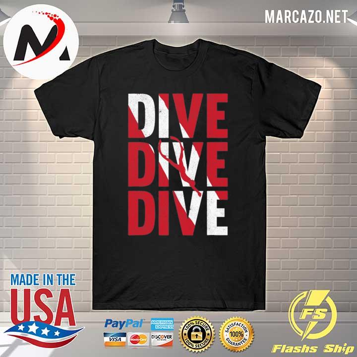 Dive underwater sCuba diving flag sCuba diver gift freediver shirt