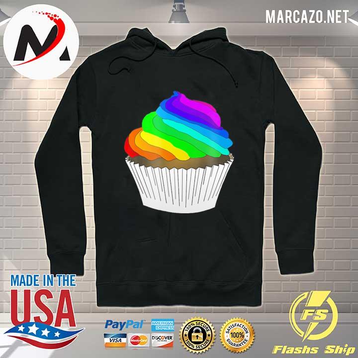 LGBT cupcake rainbow color icing lgbtq Hoodie