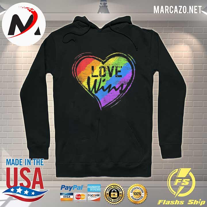 Love wins heart gay pride month LGBT Hoodie