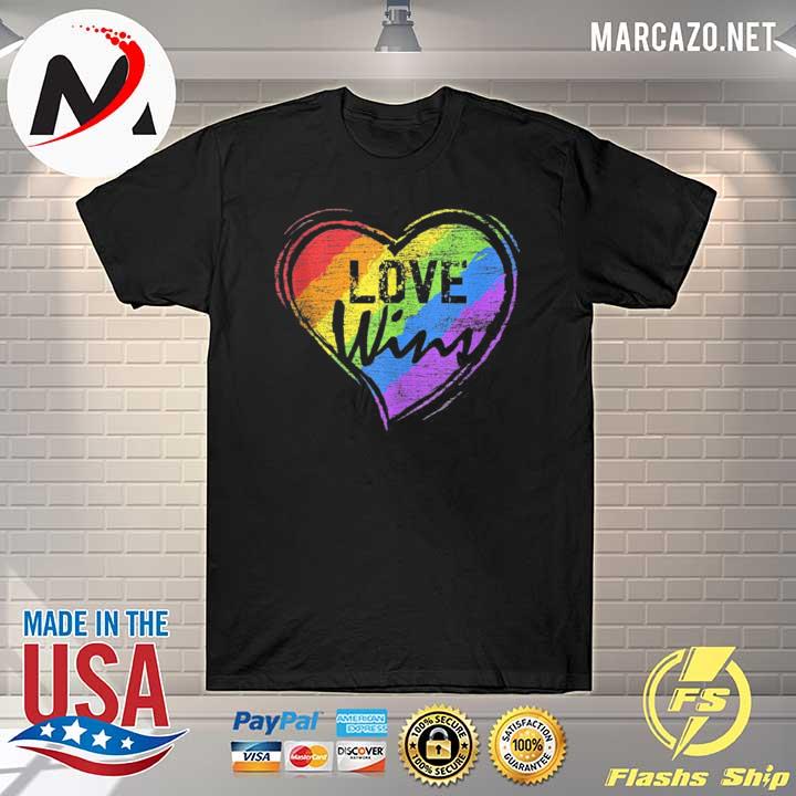 Love wins heart gay pride month LGBT shirt