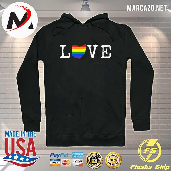 Ohio equality lgbtq rainbow love pride state map Hoodie