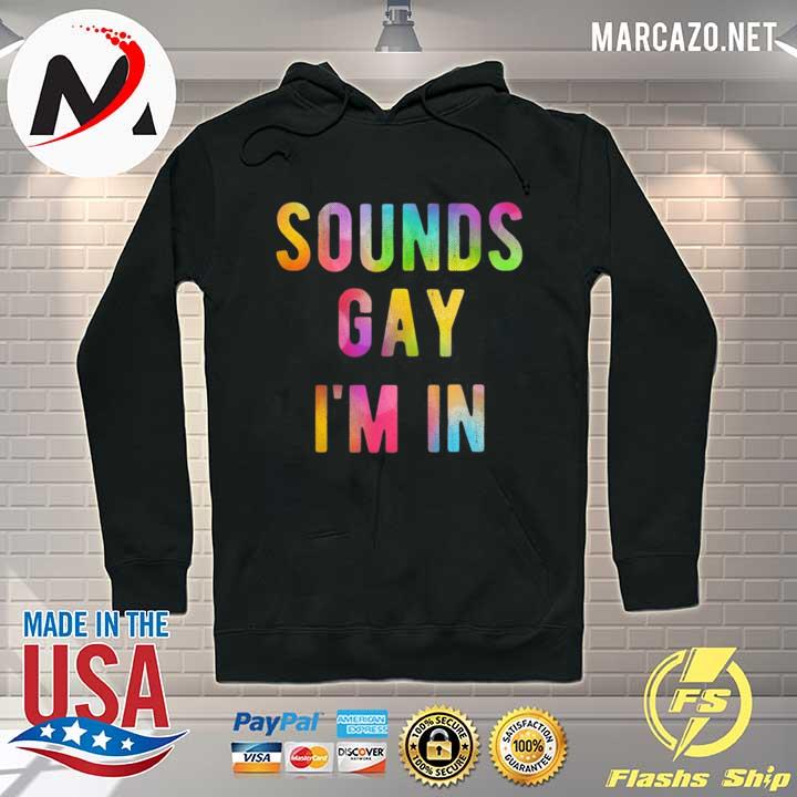 Sounds gay I'm in funny rainbow gay pride lgbtq quote meme Hoodie