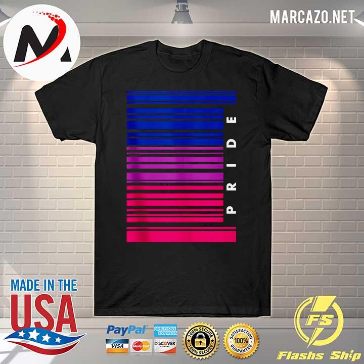 Barcode bisexual pride lgbt flag bi men women retro shirt