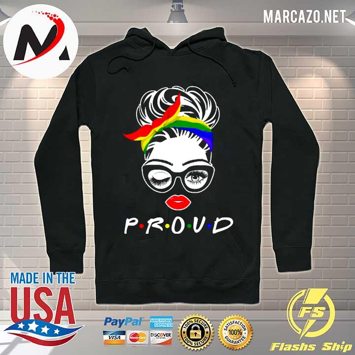 Cute wink eyes lady proud sister lgbt pride gift s Hoodie