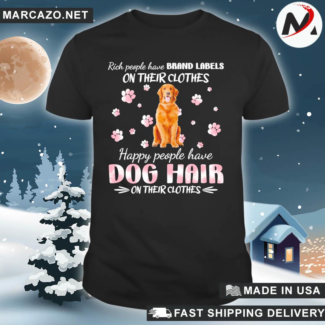 Golden Retriever Happy People Have Dog Hair On Their Clothes Shirt