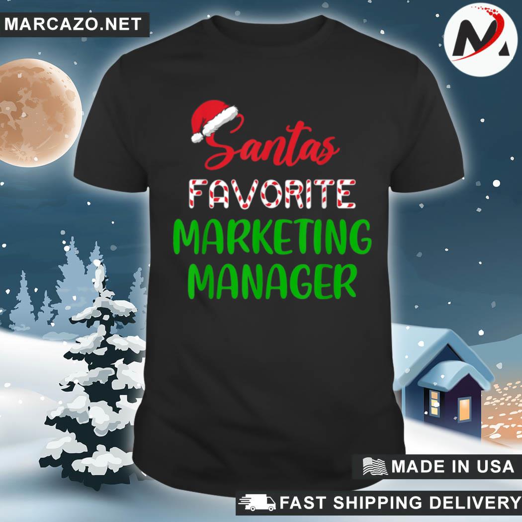 Santa's favorite marketing manager pajama christmas xmas sweatshirt