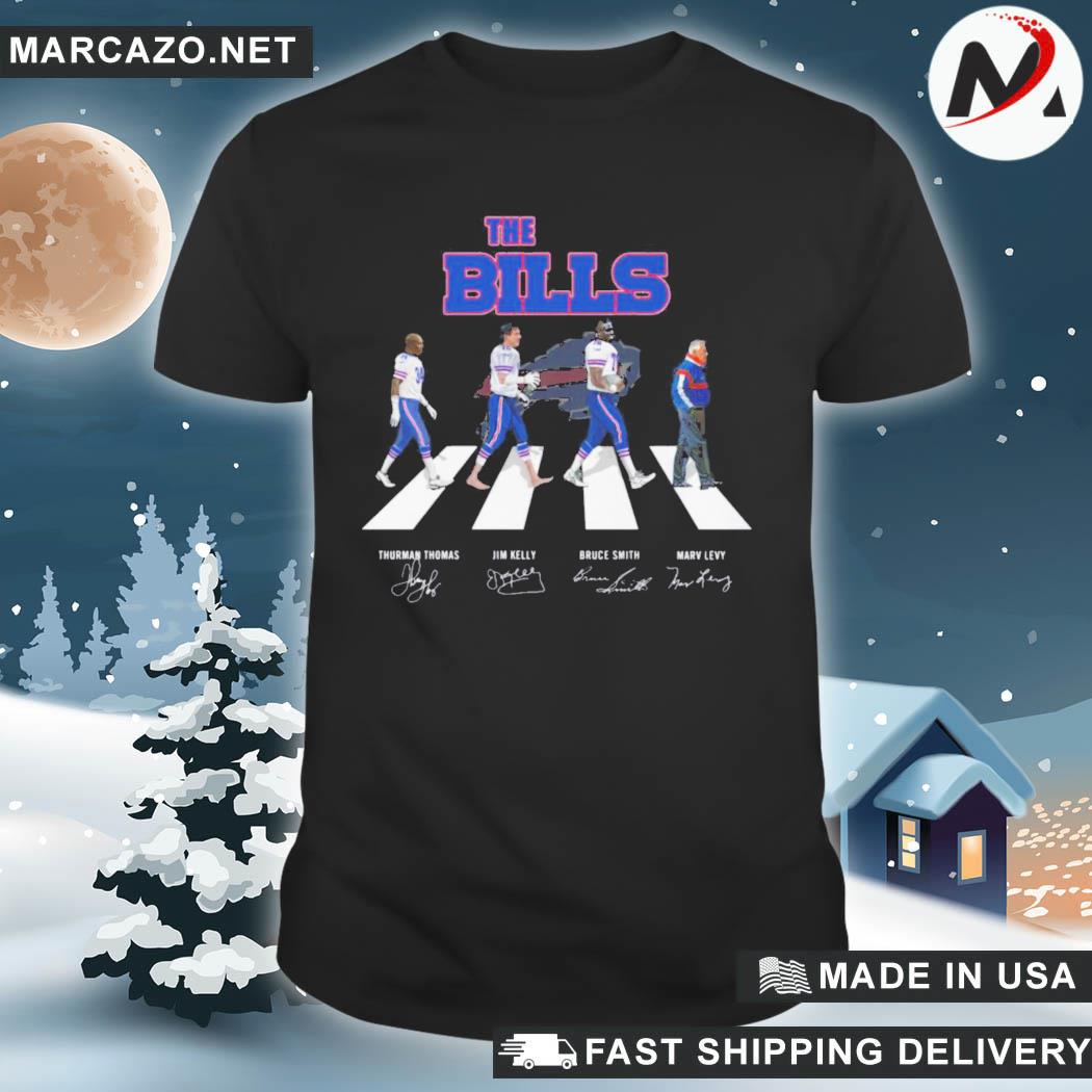 Buffalo Bills City Jim Kelly Thurman Thomas and Bruce Smith signatures shirt,  hoodie, longsleeve, sweatshirt, v-neck tee