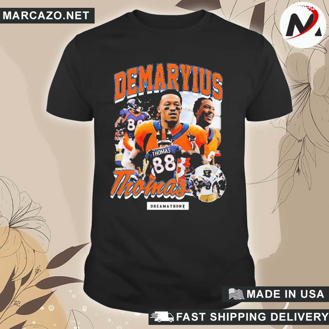 Von Miller wearing Demaryius Thomas Dreamathon shirt