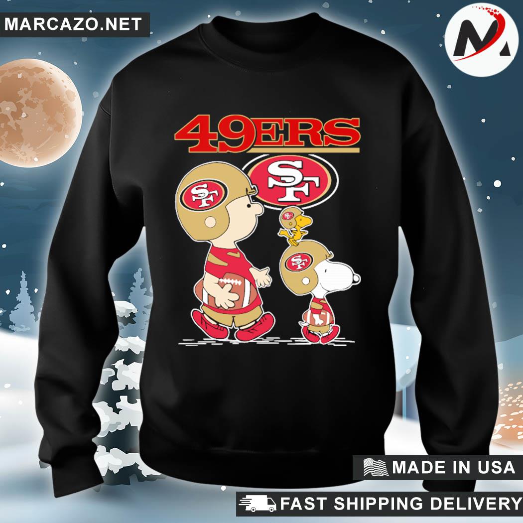 San Francisco 49ers Let's Play Football Together Snoopy Charlie Brown And  Woodstock Shirt